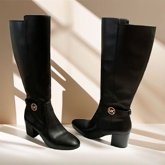 MICHAEL Michael Kors Black Heeled Boots - Picture 7 of 9